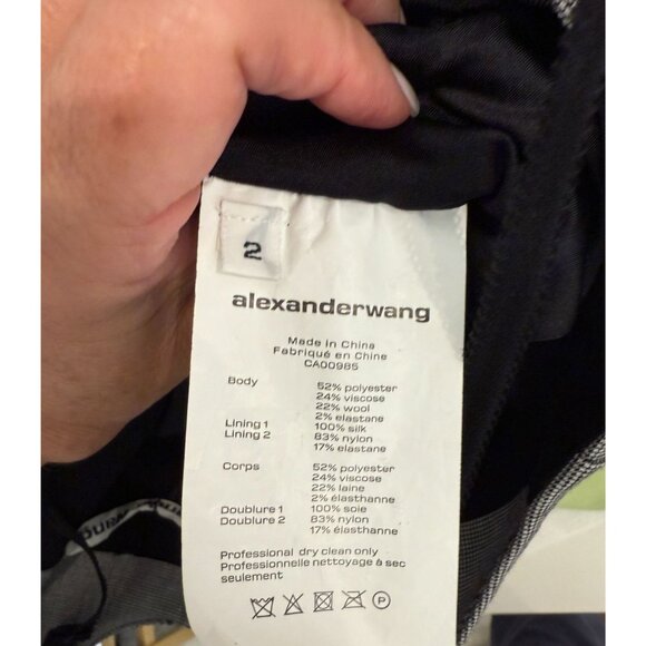 Alexander Wang Houndstooth Fitted Dress NWT - Size 2 - Picture 6 of 9